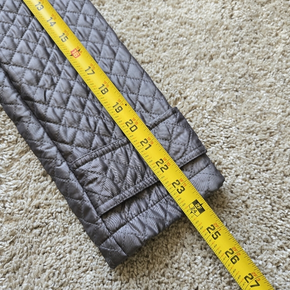 Elena Solano quilted jacket gray metallic button front womens M - Picture 10 of 11